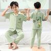 Pijamas infantis primavera e outono manga longa fina meninas médio e grande terno infantil meninas meninos bebê verão roupa de casa roupa exterior