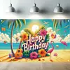 Pano de Fundo para Festa Havaiana da Amazon Aloha Verão Decorações de Festa de Flamingo Suprimentos Banner Pano de Fundo