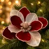 Novo produto transfronteiriço: flores de Natal simuladas, arte em tecido para decoração de atmosfera festiva, enfeites de flores preservadas estilo europeu, decorações para árvore de Natal