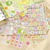 NOTA PARA Pegatinas de Papel Sintético Dibujos Animados Lindos Divertidos Estudiantes de Primaria y Secundaria Diario Diario Material Decorativo DIY Pegatinas