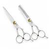Fornecimento de fábrica tesouras divididas tesouras de cabelo de aço inoxidável ferramentas de cabelo tesouras retas de 6 polegadas tesouras de dente conjunto combinado
