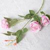 Rosa artificial 3 cabeças pequena rosa de flanela Dia dos Namorados casamento decoração de casa artificial artificial flor transfronteiriça