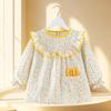 Bata para Bebé Niña, Ropa Exterior de Otoño e Invierno, Vestido de Princesa Estilo Extranjero, Babero para Comer de Niños, Delantal Impermeable y Anti-Suciedad, Ropa Protectora para Bebé