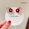 Diadema Rojo Festivo con Lazo para Niñas Pasador de Año Nuevo Infantil Pinza de Princesa Pasador para Flequillo Lateral Pasador