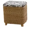Banqueta de Armazenamento de Rattan para Uso Doméstico na Entrada, Pode Ser Usada como Banqueta no Sala de Estar, Banqueta de Sofá de Madeira Maciça, Banqueta Pequena Trançada