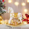 Novo Cavalo de Balanço de Resina Pintado de Natal Pingente Guirlanda de Árvore de Natal DIY Arranjo de Cena Decorativa Enfeites