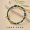 Pulsera de Jade Azul Natural para Mujer, Calabaza de Jade Hielo, Cuentas de Ábaco, Pulsera de Alta Gama al por Mayor Punto Turístico Creación Cultural