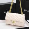 Bolsos para Mujer 2025 Nuevo Bolso con Cadena de Diamantes Bolso de Hombro Cruzado Suave Corazón Moda Popular Versátil Cuero Suave Nombre de Marca