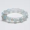 Pulsera de Cristal Natural Tesoro de Principios de Verano Colorida, Aún No Disponible en Piedra Lunar Gris, Pulsera Versátil para Mujer, Pulsera para Regalar al por Mayor