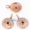 L45 Accesorios para joyería DIY cobre puro chapado en oro plateado recubierto de oro estilo europeo y americano Ojo del Diablo colgante multicolor
