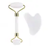 Fábrica de Origen Rodillo Masajeador de Jade Rasqueta Salón de Belleza Set Masajeador Rodillo de Jade Cristal Rosa