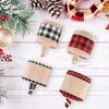 Nuevo Producto Transfronterizo Decoraciones Navideñas Navidad Imitación Lino Borde Cuadros Cinta Creativa Lazo de Cinta
