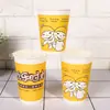 Vasos de Papel Desechables Engrosados con Tapas Vasos Comerciales para Leche de Soya a Prueba de Fugas a Prueba de Quemaduras Ecológicos de Pulpa de Papel Vasos para Bebidas Calientes Venta al por Mayor por Caja