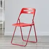 Silla Plegable de Plástico, Taburete Doméstico, Silla Moderna de Moda para Fotos, Silla de Oficina para Dormitorio, Silla para Conferencias y Capacitación, Silla con Respaldo