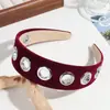 Diadema de Metal Calado de Terciopelo Estilo Coreano de Moda y Personalizada Estilo Punk Versátil Pinza para el Cabello Diadema de Ala Ancha Accesorios para el Cabello para Mujeres Al Salir