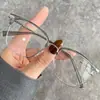Gafas Clásicas de Medio Marco para Miopía para Estudiantes, Mujeres Pueden Usar Monturas de Gafas con Graduación Anti-Luz Azul para Hombres, Envío Gratis