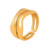 Anillo de pareja anillo de Möbius anillo abierto hueco acero de titanio oro de 18K anillo de temperamento nicho que no se desvanece para mujer