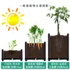 Caixa de cultivo de plantas para varanda externa personalizada, caixa retangular de plástico para cultivo de vegetais domésticos, pode ser montada, com rodas