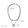 Collar de bolas de doble capa, estilo europeo y americano, de metal frío, con cadena de clavícula, collar sencillo y moderno para mujer, elegante y popular.