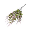 Flor de ciruelo de invierno artificial flor de plástico valla divisoria decoración ramo flor Ding de agua flor de seda multicanabeza flor artificial de simulación