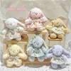 Falda Floral Auténtica de Conejo Wendy 16cm Colgante de Peluche Muñeca Estilo Pastoral Llavero para Mochila Escolar Pequeño Regalo Venta al por Mayor