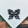 Nuevo accesorio transfronterizo de 34*40 MM con forma de mariposa de cristal con diamantes de imitación en polvo de aleación de color, accesorios para el cabello y ropa, accesorios de bricolaje