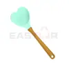 Cuchara de Silicona con Mango de Madera Creativo en Forma de Corazón Hecha a Medida de Fábrica para Cocina Casera, Cuchara para Ollas Antiadherentes