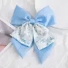 Ins Goma para el Cabello Nuevo Lazo Tocado Pasador Flor Linda para la Cabeza Parte Trasera de la Cabeza Pinza Superior Pinza de Resorte Dulces Accesorios para el Cabello