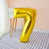 Globo digital de aluminio de 32 pulgadas para cumpleaños de bebés y niños, diseño de accesorios de apertura para escena de habitación dorada y plateada