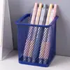 2026 Nuevo Estilo Estilo Ins Portalápices de Malla de Hierro Estudiante Oficina Escritorio Cuadrado Redondo Caja de Almacenamiento Multifuncional