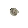 Corea del Sur Industria Pesada Diseño Nicho Joyería Plata Brillante Plata Esterlina S925 Anillo Cóncavo Redondo Anillo Abierto Ajustable