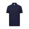 Camisa polo de manga curta, cor sólida, toque frio, banho de gelo, nitrogênio líquido, para homens, roupa de trabalho de verão, camiseta de uniforme para equipe corporativa