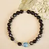 Pulsera de Obsidiana para Mujer, Nueva Pulsera de Aguamarina Estilo Chino, Regalo de Pulsera de Cultura Tradicional China