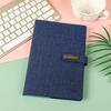 Caderno Fashion e Simples Tecido Grosso de Linho Imitado Caderno com Miolo Substituível Fivela Criativa Caderno de Negócios