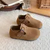 Zapatos Birkenstock para Niños Primavera y Otoño Nuevo Estilo Zapatos Individuales para Niñas Mocasines para Bebés Niños Zapatos de Cuero Escarchado Suela Suave Antideslizante Retro