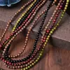 Cuentas Sueltas de Sándalo 108 Piezas, Cuentas Redondas, Sándalo Verde, Sándalo Negro, Sándalo Rojo Sangre, Sándalo Dorado, Madera de Alto Aceite, Cuentas para Pulsera DIY