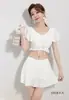 Novo Maiô Dividido Duas Peças Saia Paga Estilo Feminino Feminino Pequeno Fresco Estilo Estudantes Sexy Roupa de Banho para Fonte Termal