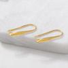 Aretes hechos a mano diy aretes productos semiacabados accesorios de joyería material metal gancho para la oreja de hoja gancho para la oreja fábrica mayoreo