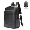 Mochila Masculina de Grande Capacidade Transfronteiriça Couro Genuíno Simples Casual Multifuncional Conjunto Trolley Viagem de Negócios Bolsa para Computador