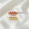Pulsera Multihilera Chapada en Oro de Cobre Puro 18K Espaciadores Espaciadores de Cuatro Filas/Cinco Filas Accesorios para Joyería DIY Materiales Hechos a Mano