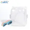 Adecuado para Polaroid Instax Mini12 Funda de Almacenamiento Transparente para Fotos, Estuche de Cristal Anticaídas y Antideslizante con Correa