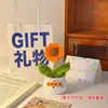 Decoração de Mesa Girassol Enfeites Artesanais Decoração de Escritório Flor Tecida Produto Acabado Presente de Aniversário para Mulheres Novo Estilo