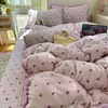Recomendación de artículo popular~Funda de cama acolchada de terciopelo de leche cálido de alta gramaje grado A con pompón juego de cuatro piezas caricatura linda