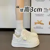 Transpirables Mujer Superficie de Cuero Nuevo Estilo Grueso 2026 Zapatos Deportivos Mujer ins Zapatos Blancos Pequeños Suela Estilo Coreano Zapatos de Otoño Zapatos para Correr