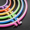 Qingfei Color Bordado Elástico Colorido Nuevo Material Punto de Cruz Círculo Grande Mediano Conjunto Bordado Herramienta Auxiliar de Bordado Conveniente 32cm