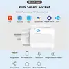 Tomada Inteligente WiFi Graffiti 16A20A com Medição de Eletricidade Controle Remoto por APP de Celular Plugue Europeu Plug