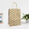 Bolsa de papel kraft transfronteriza en stock, bolsa de mano, para catering, panadería, para llevar, bolsa de embalaje, empaque de regalo simple, bolsa de regalo