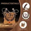Colgante de Metal con Forma de Herradura y Doble Corazón de la Suerte Colgante de Llavero de Herradura Estilo Antiguo Pequeño Regalo Celebración de Boda Pequeño Regalo