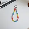 Pingente de cordão de corrente de cristal floral colorido luxuoso e de alta qualidade para capas de celular, chaveiros e decorações de bolsa