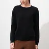 CANVAUS Suéter de Ovelha Feminino Novo com Gola Redonda Outono e Inverno Cor Sólida Pulôver Quente Simples Peça Externa Suéter Interno